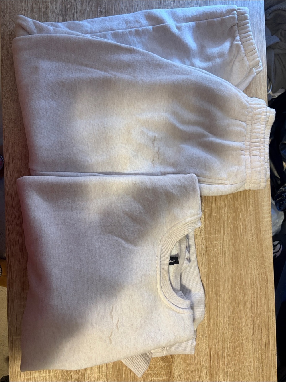 Women's Cream Jumpsuit & Top Set – Casual Cozy Lounge